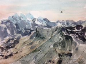 Акварельная живопись: В горах