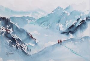 Watercolor: In the Mountains