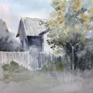 Watercolor: Near the House