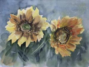 Watercolor: Sunflowers