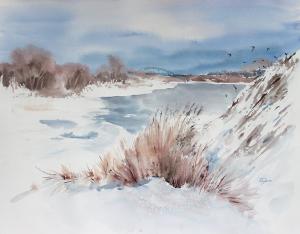 Watercolor: February Thaw