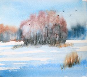 Watercolor: Winter Day