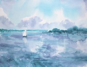 Watercolor: The Lake (fantasy)